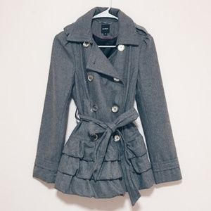 COPY - Express ruffle peacoat